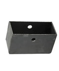 4 Inch V Groove Wheel Cover Steel Box Track Guide for Heavy Duty Driveway Sliding Gates Smooth Operator Design with sturdy black metal construction.