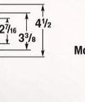 Blueprint of mounting plate for heavy duty spring loaded caster, showing dimensions and bolt size.