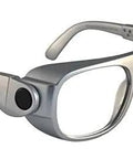Premium Laser Safety Glasses For C02 And Erbium Machines With Od 7 Plus Protection Across Uv And Ir Bands Featuring Rock Hard Adjustable Silver Frame and Razor Sharp Clarity.