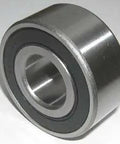 Double Row Angular Contact Ball Bearing 5306-2Rs With Dual Rubber Seals 30 X 72 X 30.2 Millimeter showing chrome steel design.