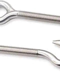 Six Piece Titanium Bolt Set Featuring Smooth Inner Hex Screws Heavy Duty Fasteners Ready For Garage Mods And Outdoor Gear Upgrades Built Like A Tank With Corrosion Proof Finish You Gonna Absolutely Love This Setup showing titanium bolts with hooks.