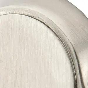 Close-up view of satin nickel finish on Heavy Duty Ball Bearing Door Hinges Square Corners 4 X 4 Inches Steel Pair.