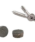 Slick Clamshell Pro Plug Concealing Kit For Pvc Composite Deck Boards, Hides Screw Heads Clean, Includes Plugs And Screws with screws and plugs