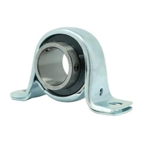 Rock Solid Heavy Duty Two Bolt Pillow Block Bearing Housing Uc206 18 Fits 1 1/8 Inch Bore side view showing steel housing