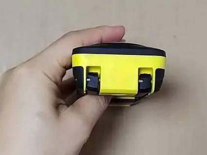 Close-up of Rugged Black Carrying Case For Disto D5 Laser Measure Device, showing top view and grip features.