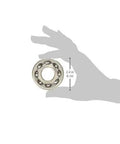 Heavy Duty Single Row Ball Bearing 305AG in a hand, showcasing its 2.4-inch size and precision industrial hardware design.