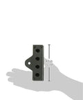 Top Shelf 6 Port Pneumatic Manifold With 1/4 Inch NPT Threads Including Mounting Bracket For Heavy Duty Air Systems Truck Trailer Camping Rig Build Black shown next to a hand for size reference.