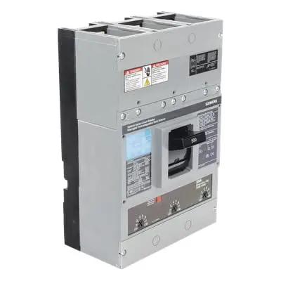 Solid As A Rock Three Pole Circuit Breaker With 500 Amp At 600 Volt Rating And 25 Kiloamp Interrupt Capacity For Commercial Panel Upgrades and New Surplus Stock That Crushes Every Demand With Badass Durability On Tough Jobsites Daily