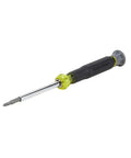4-In-1 Electronics Screwdriver Set With Non-Magnetic Tips, chrome-plated barrel, visible slotted bit, free-spinning cap.