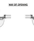 Diagrams showing left and right opening directions for Big Time Commercial Bi Fold Door Hardware Kit Delivers 180 Degree Swing For Wood Doors Up To 110 Lbs Features Slick Multifold Hinges Built Tough Track And Pro Ready Right Hand Design.