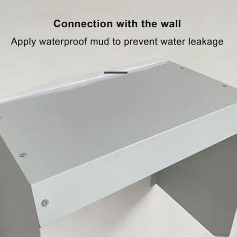 Top view of Heavy Duty EV Charger Cover And Weatherproof Outdoor Shield showing wall connection and waterproofing application details.