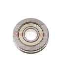 Rock Solid Heavy Duty V Groove Guide Pulley Sheave With Sealed Rail Ball Bearing 8X24X8Mm And 1.5Mm Vee Width close-up of ball bearing.