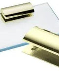 Killer Gold Plated Glass Shelf Brackets No Drill Wall Mount Clamps For Three Eighth Inch Glass Solid Brass heavy duty clamps with glass.