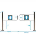 Heavy Duty One Way Swing Gate Spring Loaded Security Barrier For Retail Or Home Easy Install Crowd Control Access Door That Pops Back Quick For A Smooth Daily Flow with dimensions 180cm x 126cm.