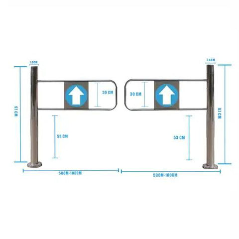 Heavy Duty One Way Swing Gate Spring Loaded Security Barrier For Retail Or Home Easy Install Crowd Control Access Door That Pops Back Quick For A Smooth Daily Flow with dimensions 180cm x 126cm.