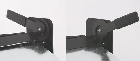 Close-up of adjusting handle on Portable Mini Metal Brake 48 Inch 22 Gauge Capacity for bending sheet metal copper aluminum