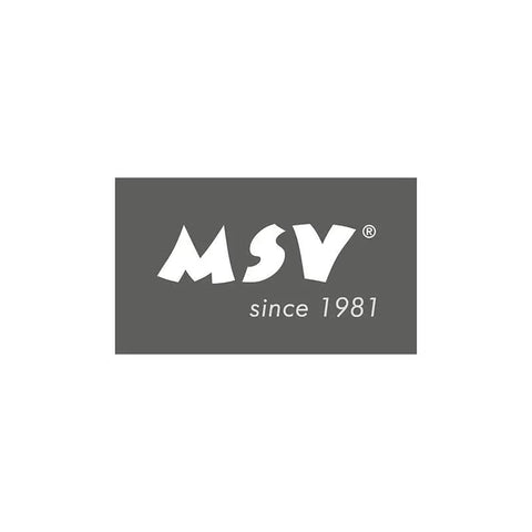 MSV logo on a grey background featuring the text since 1981, representing quality and durability.