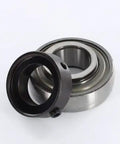 Top Tier Ball Bearing Insert With Rock Hard Eccentric Collar and Double Nbr Seals for Mounted Housings, displaying 1-1/4 Inch bore.