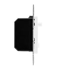 Side view of Dimmer Light Switch With Blue Indicator Light, 3 Way And Single Pole Compatible, 600W Max, in white finish