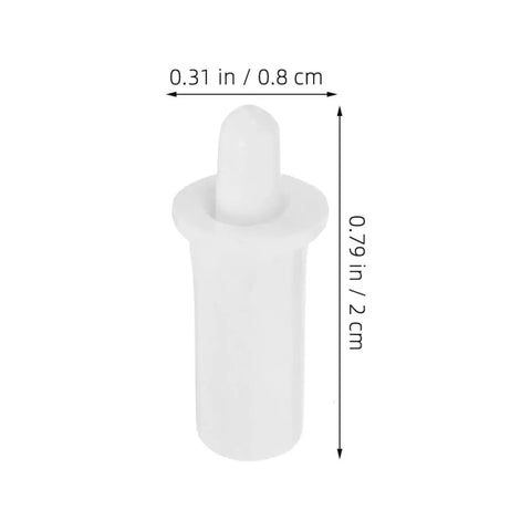 80 Piece Window Shutter Repair Pins Plastic Louver Hardware Kit showing a white repair pin measuring 0.79 in x 0.31 in.