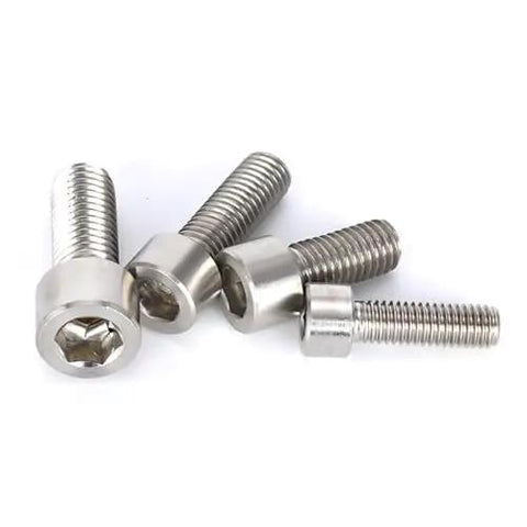 Dead Nuts Tight TC4 Titanium Alloy Cup Head Hex Socket Screws M16 Metric Heavy Duty Fasteners arranged on a surface.