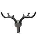 Rock Solid Heavy Duty Wall Hooks For Coats Jackets And Kitchen Towels Premium Zinc Mounting Hardware Quick Install Clothes Rack stylish antler design in black.