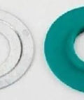 Heavy Duty Galvanized Steel Reducing Washers With EPDM Rubber Coating For Wet Locations And Conduit Fittings showing steel and rubber washers.