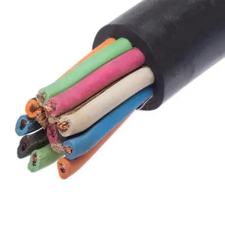 Heavy Duty 18 Awg 7 Conductor Soow Portable Cable Wire 600 Volt Rated Black Power Cord 450 Feet Long with colorful insulation