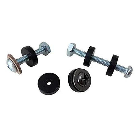 Sorbothane Vibration Isolation Washers 50 Durometer Black Rubber Bushings 0.13 Inches Bore 0.5 Inch Outside Diameter straight mounts with fasteners.