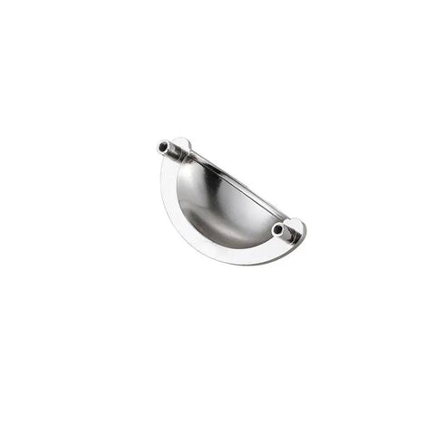 Top Shelf Slick Brushed Nickel Cup Pull Handles For Furniture And Cabinetry Solid Zinc Alloy Hardware Multipack Set Of Ten With Rugged Stainless Screws Hella Durable, single cup pull. Silver finish, rounded design.