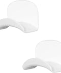 Kick Your Desk Game With 2 Adhesive Headphone Brackets, white wall mounted headset hooks for gaming earphones.