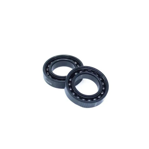 Two Piece 6902 Thin Ball Bearings 15x28x7mm rated for 500 degree heat, designed for industrial machines, showing smooth surface.