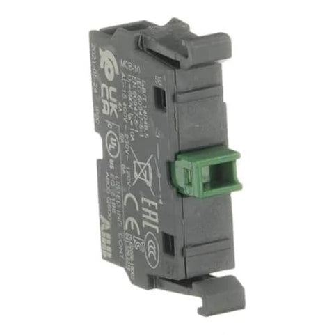 MCB-10 modular contact block front mounting, single front-mount control block with tool-free snap-on design, IP66 IP67 IP69K rated
