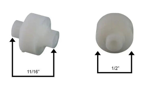 Straight Up Top Shelf White Nylon Replacement Roller Wheels For Sliding Windows Built Tough For Smooth Gliding And Zero Headaches On Your Next Quick Fix Project, 11/16" and 1/2" sizes.