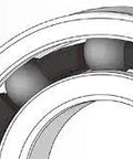 Rock Solid Six Three Fourteen Hybrid Ceramic Deep Groove Ball Bearing Seven Zero Two R Z C Three Seventy mm By One Fifty mm By Thirty Five mm showing internal ball structure.