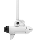 Tight 100 Lb Thrust 90 Inch Electronic Trolling Motor White With Gps Anchor Lock Ahrs Heading Control angled view