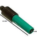 Pack Of Twenty Adjustable Spray Nozzles With Quick Fix Half Inch Hose Connectors Plug And Play Drip Free Plastic Fittings Built Tough For Every Weekend Gardener, shown in green and black with measurements.