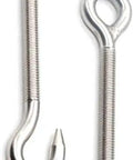 Six Piece Titanium Bolt Set Featuring Round Head Hex Drive Screws M6 X 17mm Premium Titanium Alloy Fasteners Opening hook detail.
