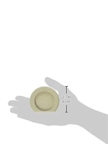 Heavy Duty Furniture Glides Make Moving Couches Fridges And Dressers A No Sweat Job On Hardwood Linoleum And Ceramic Tile Featuring 3 Inch Beige Slide Pads Protect Floors Pack Of Three, 2.7 inch pad in hand.