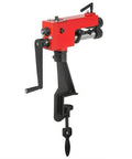 Pro Grade Bead Roller Bending Machine For Sheet Metal 7 Inch Manual Forming Tool With 6 Die Set, red and black side view