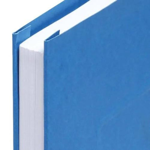 Close-up of Pressboard Report Covers With Scored Side Hinge, Dark Blue, Letter Size, 5 Pack, Pro-Grade Durable 65 Percent Recycled Fiber Paper