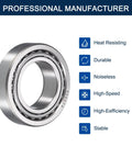 Side view of 32007 Tapered Roller Bearing Cone and Cup Set, 35mm Bore 62mm OD 18mm Cup Width, Chrome Steel Taper Bearings Set, ABEC-3.