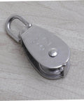 32mm Stainless Steel Swivel Single Sheave Pulley Roller for Rope Wire and Cable Lifting Heavy Duty Design for Rigging and Transportation