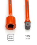 3/4-inch Drive, 175 ft-lb Torque Limiting Impact Extension, Calibration-Free, Orange, close-up view