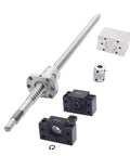350mm Ball Screw RM1204 SFU1204 End Processing Kit with Metal Ball Nut, BK10 BF10 Supports for CNC Machines and 3D Printers