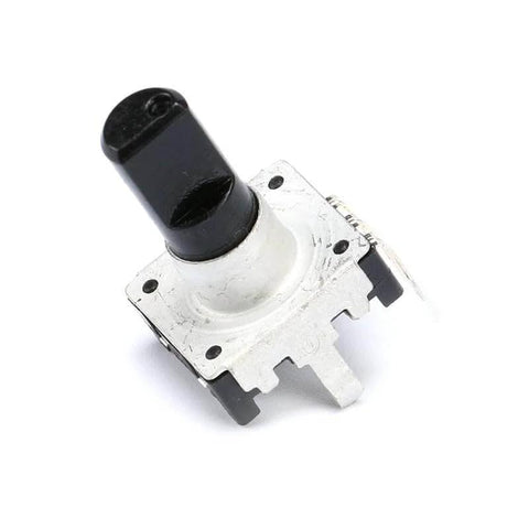 EC12 Rotary Encoder With Switch 360 Degree 24 Pulse Digital Potentiometer 5V 3 Pins 6mm Shaft, close-up view.