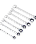 Vulcan 7-Piece Metric Wrench Set with Polished Finish