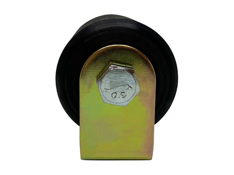 Slide Gate Guide Roller 3" Black Hard Nylon UHMW Rollers with C Bracket Rear Post Welded Assembly Heavy Duty