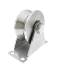 Stainless Steel 304 V Groove Gate Wheels Heavy Duty Track Roller With Double Bearing Plate Caster And V Shaped Bracket