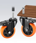 Heavy Duty 4 Inch Caster Wheels Set of 4 with Locking Swivel Casters for Furniture, Workbenches and Carts, 1/2 Inch Threaded Stem shown